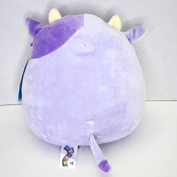 BUBBA 🐄 2021 O.G. Purple Spotted Cow Original Squishmallow by Kelly Toy NWT ☆PC - Picture 5 of 10